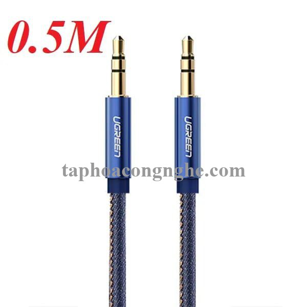 Ugreen 40401 0.5M màu Xanh Cáp âm thanh 2 đầu 3.5mm dương AV113 30040401
